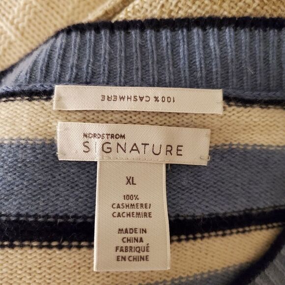 Nordstrom Signature Stripe Cashmere Sweater - Picture 11 of 13